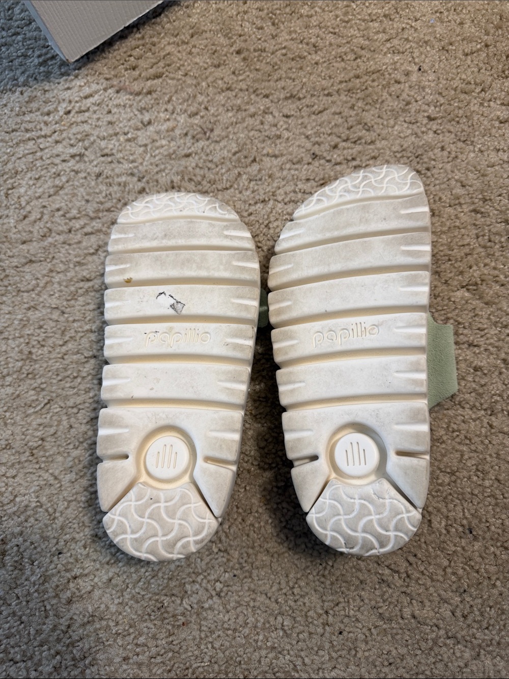 Double-Buckle Suede Slide Sandals in Light Mint - Picture 2 of 2